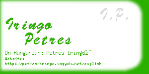 iringo petres business card